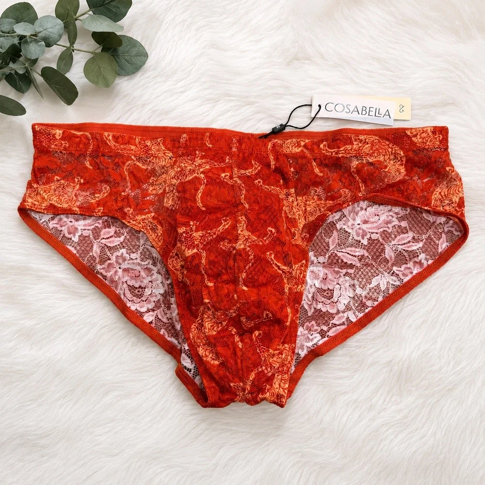 COSABELLA NSN Men's Printed Comfort Micro Brief Sahara‎ Tiger / Size L - NWT